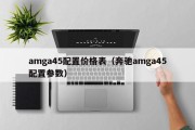 amga45配置价格表（奔驰amga45配置参数）