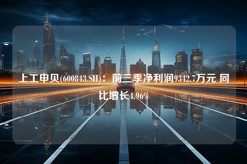 上工申贝(600843.SH)：前三季净利润9342.7万元 同比增长4.96%