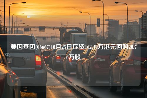 美因基因(06667)10月25日斥资162.49万港元回购20.76万股